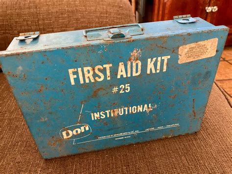 antique metal first aid box|first aid metal box mountable.